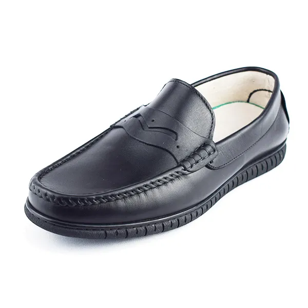 Mocassin pour homme 004-5 noir cuir  ........